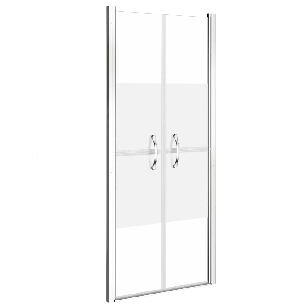 vidaXL Shower Door Half Frosted ESG 86x190 cm