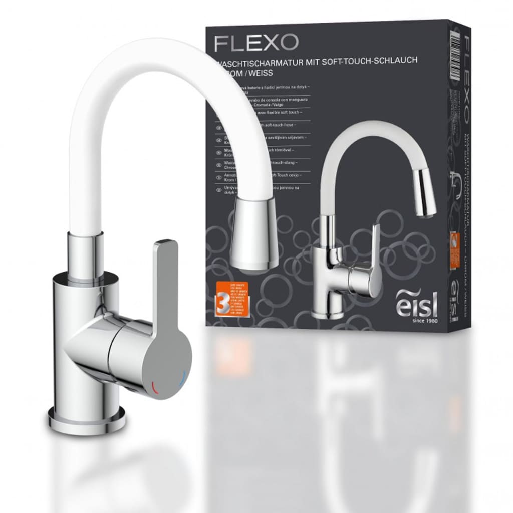 EISL Basin Mixer FLEXO Chrome-white