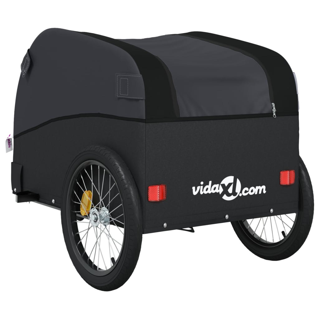 vidaXL Bike Trailer Black 30 kg Iron