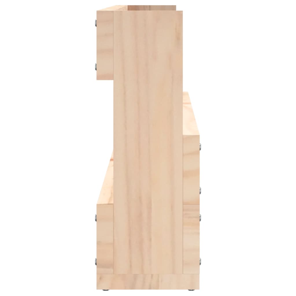 vidaXL Wall-mounted Shoe Racks 2 pcs 110x9x23 cm Solid Wood Pine