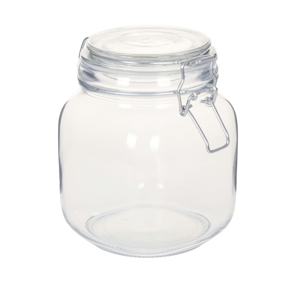 vidaXL Glass Jars with Lock 12 pcs 1 L