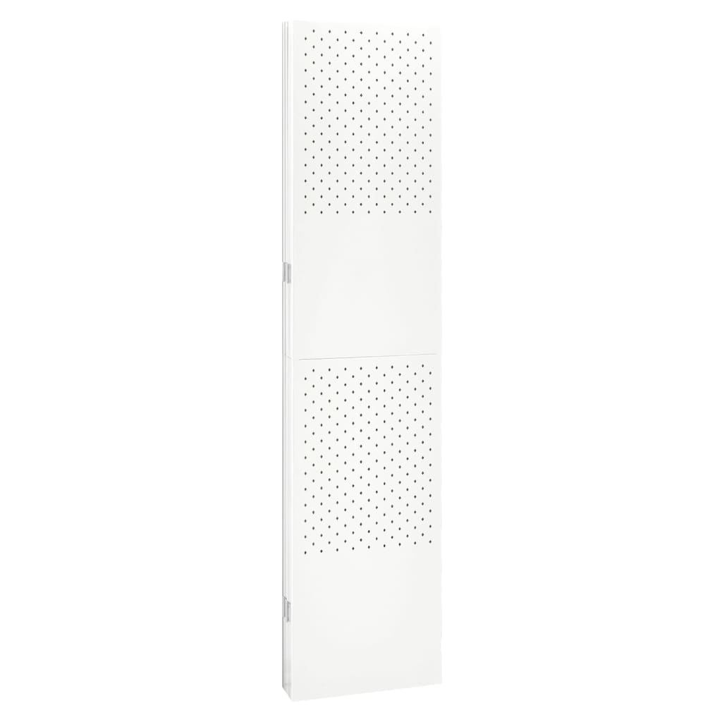vidaXL 5-Panel Room Divider White 200x180 cm Steel