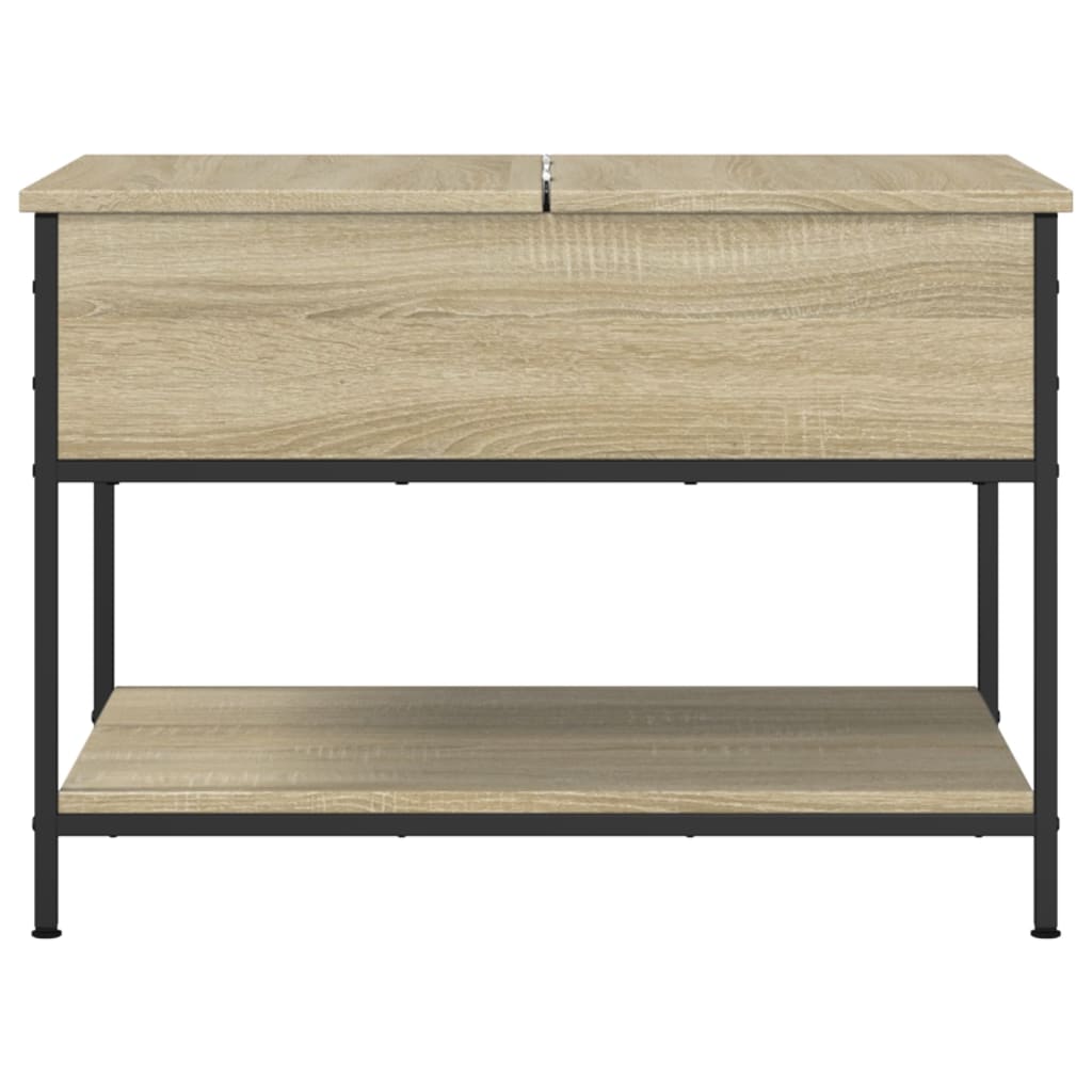 vidaXL Coffee Table Sonoma Oak 70x50x50 cm Engineered Wood and Metal