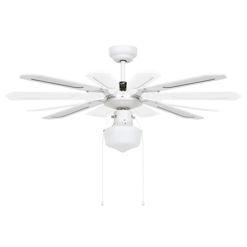 vidaXL Ceiling Fan with Light 106 cm White