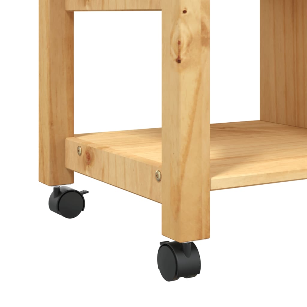 vidaXL Kitchen Trolley MONZA 84x40x90 cm Solid Wood Pine