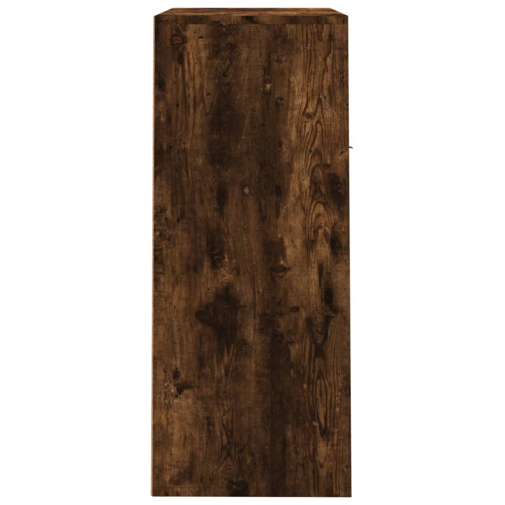 vidaXL Shoe Cabinet Smoked Oak 60x35x84 cm Engineered Wood
