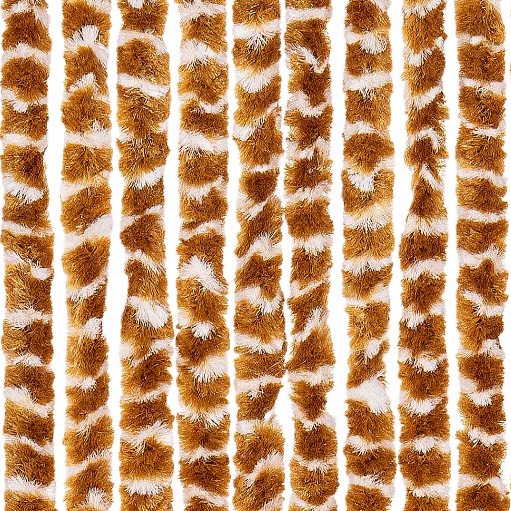 vidaXL Insect Curtain Ochre and White 100x220 cm Chenille