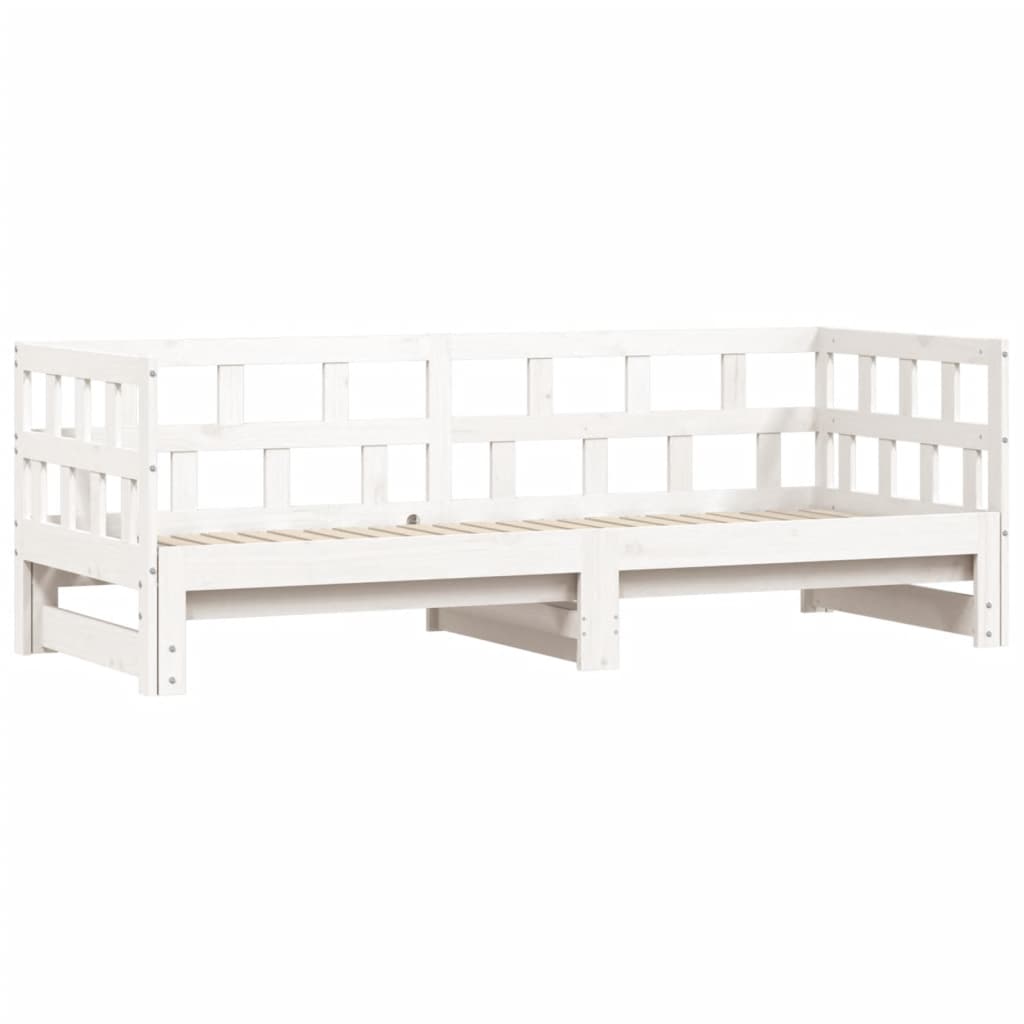 vidaXL Daybed with Trundle White 80x200 cm Solid Wood Pine
