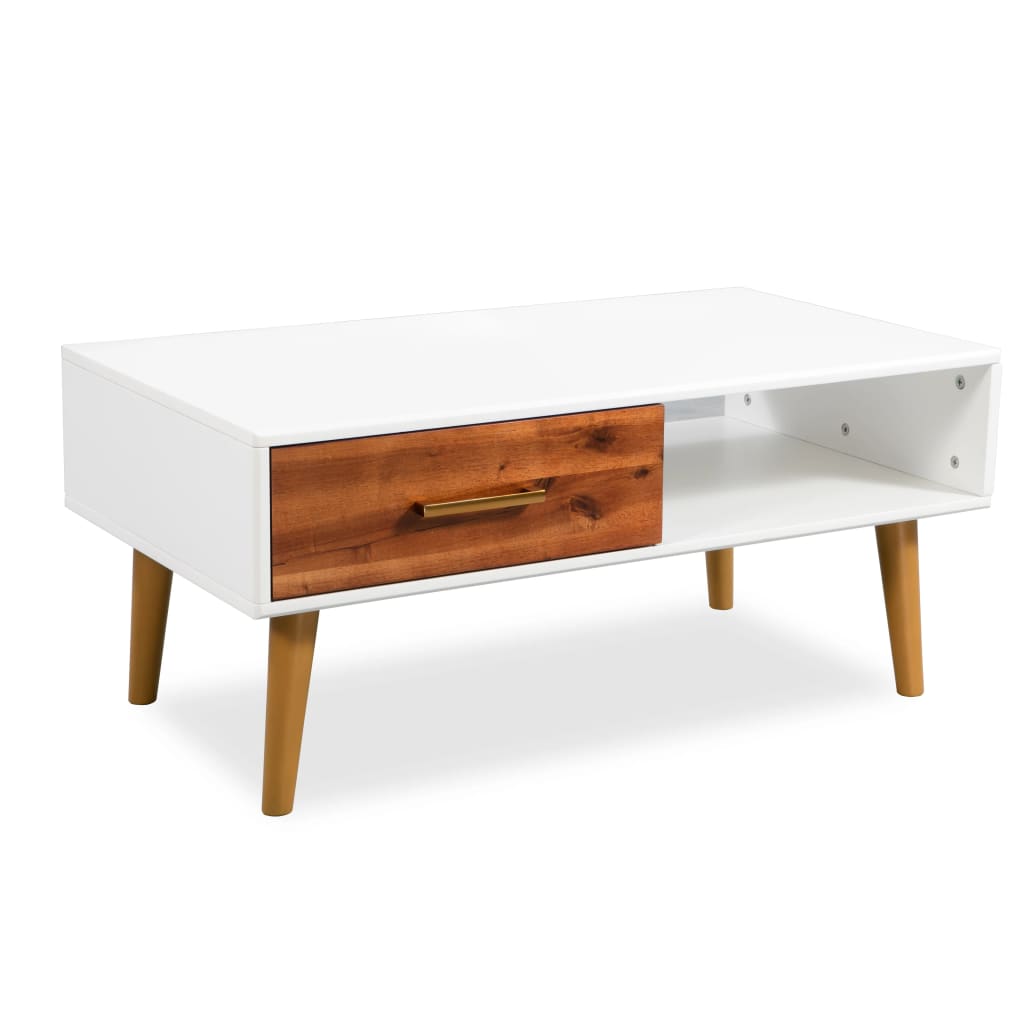 vidaXL Coffee Table Solid Acacia Wood 90x50x40 cm