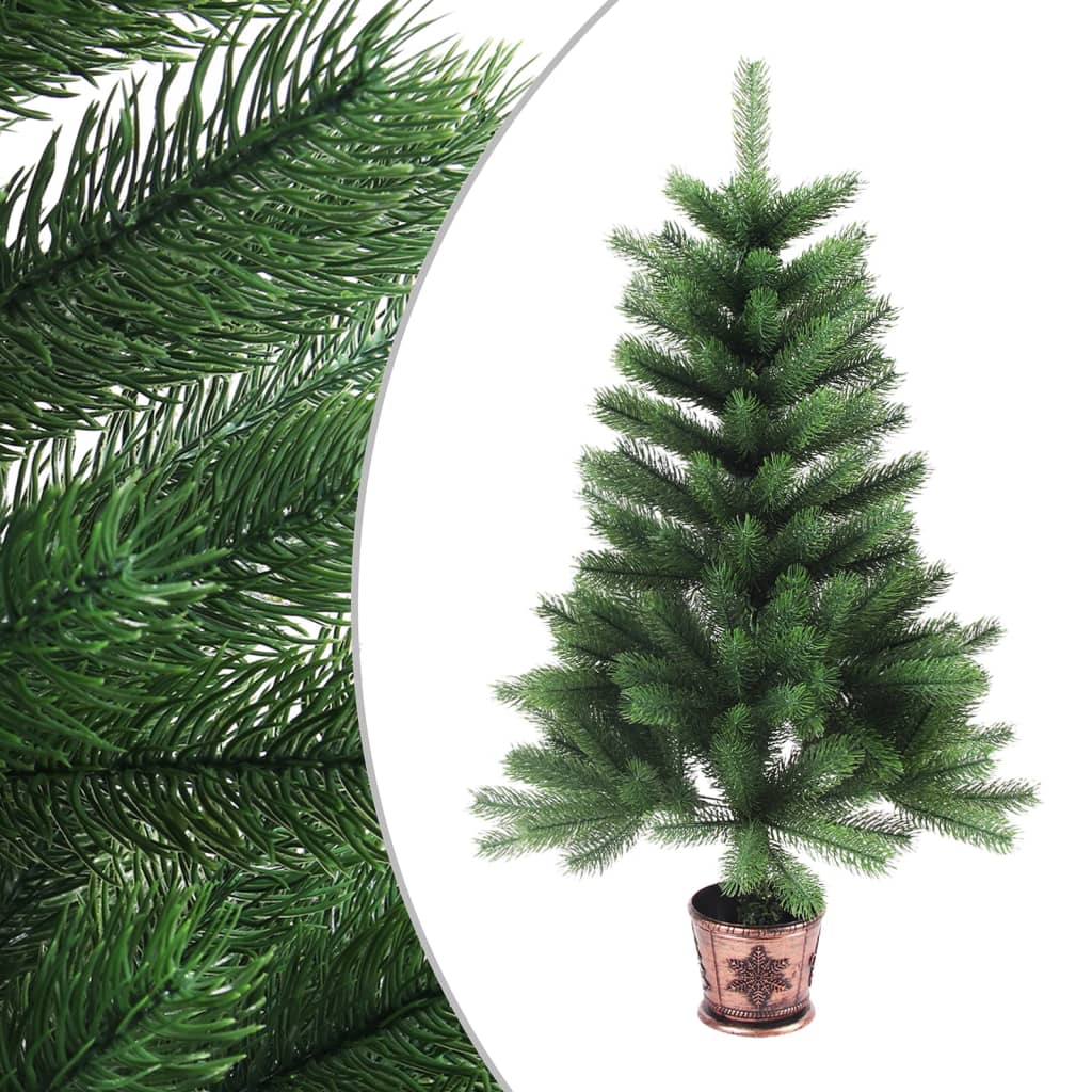 vidaXL Artificial Christmas Tree Lifelike Needles 90 cm Green