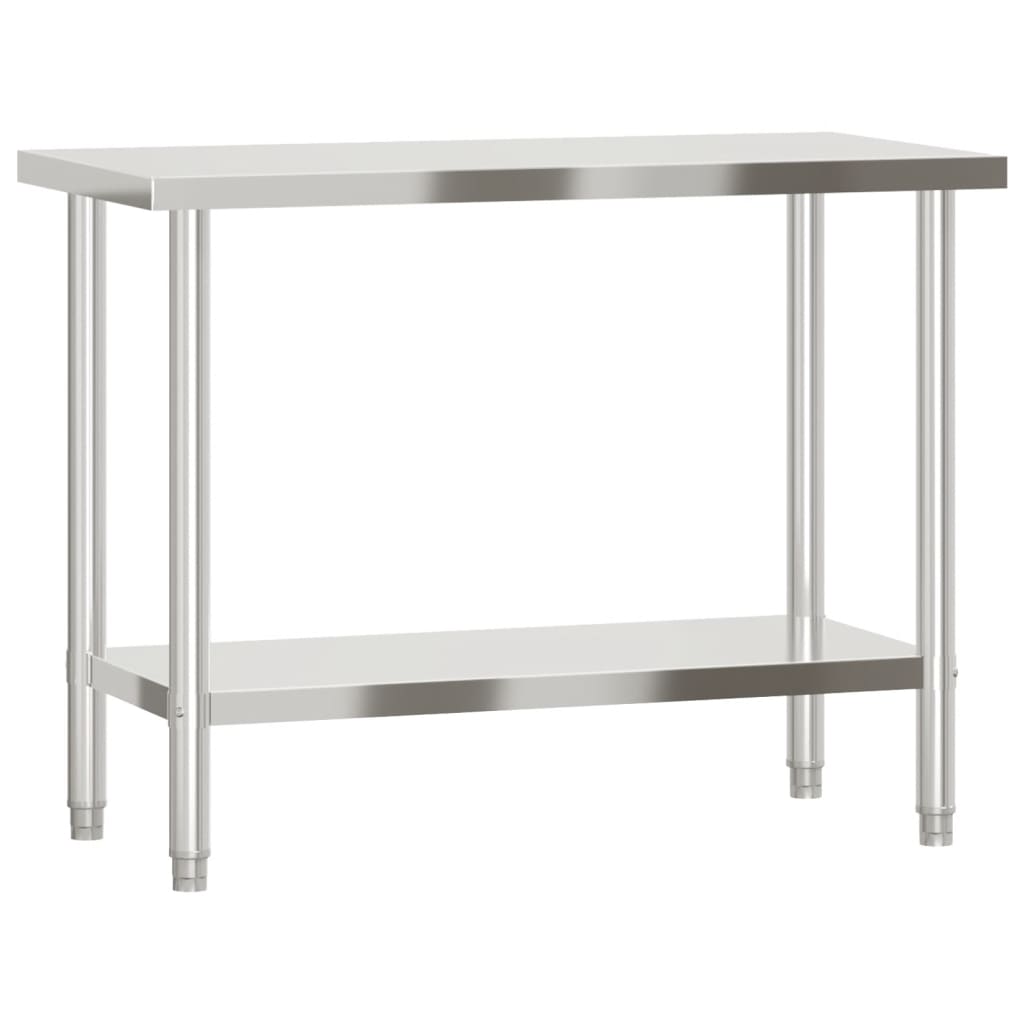 vidaXL Kitchen Work Table 110x55x85 cm Stainless Steel