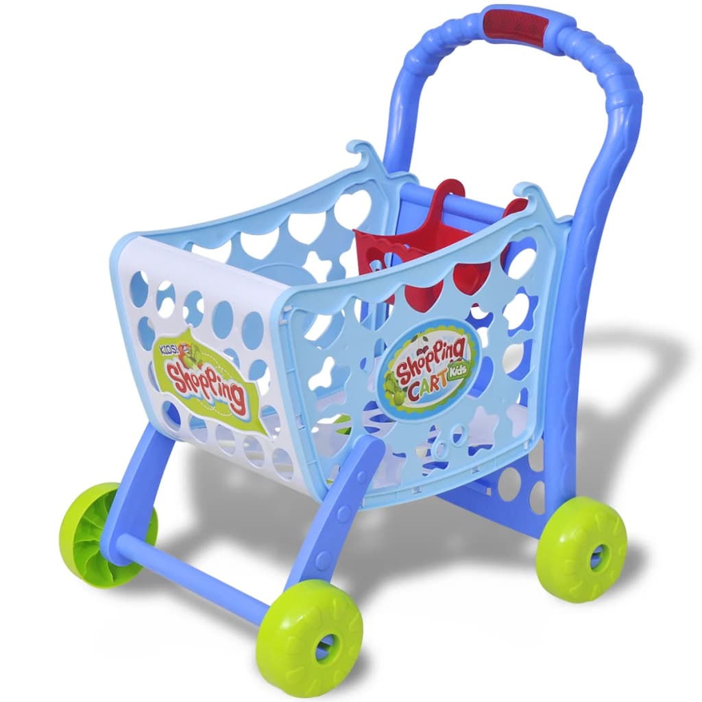 Kids'/Children's Playroom Toy Shopping Trolley Cart 3-in-1 Blue