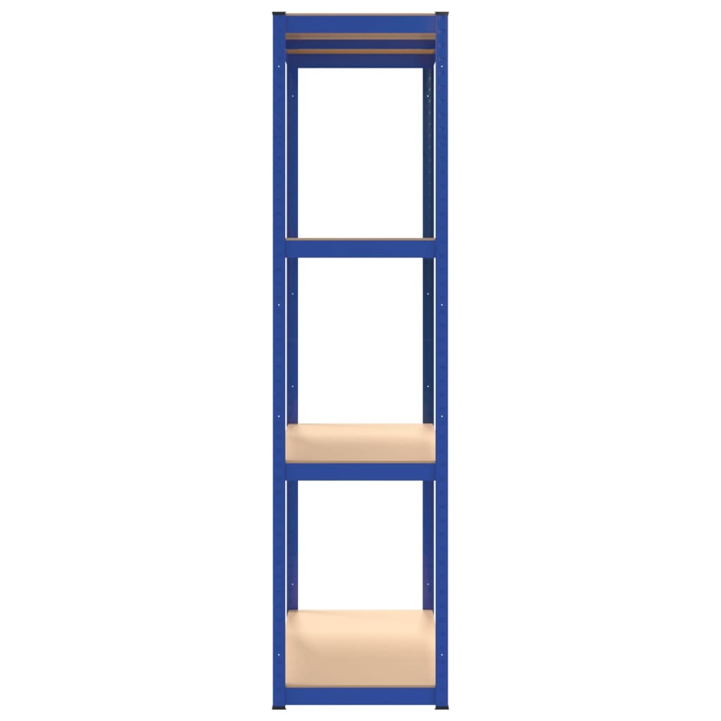 vidaXL 4-Layer Shelves 5 pcs Blue Steel&Engineered Wood