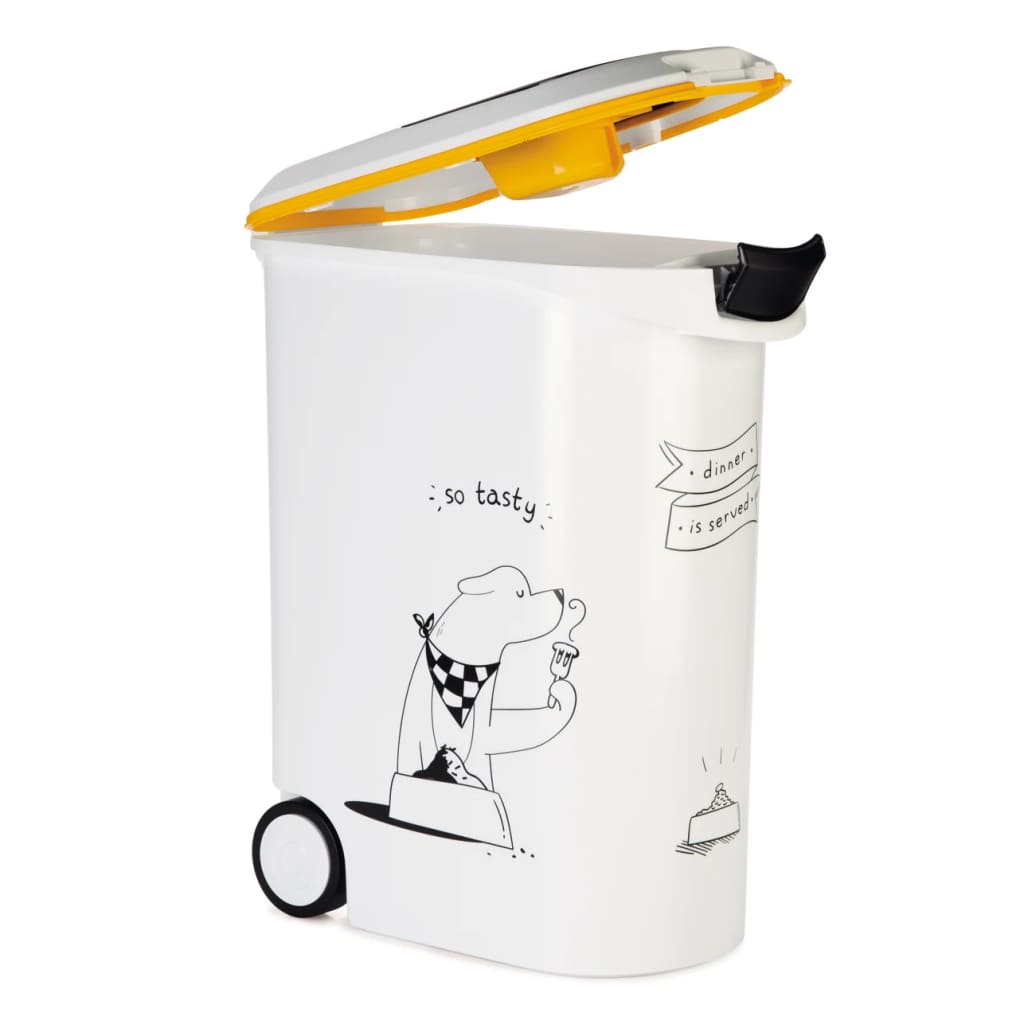 Curver Pet Food Container Dinner is Served Dog with Wheels 54L vidaXL