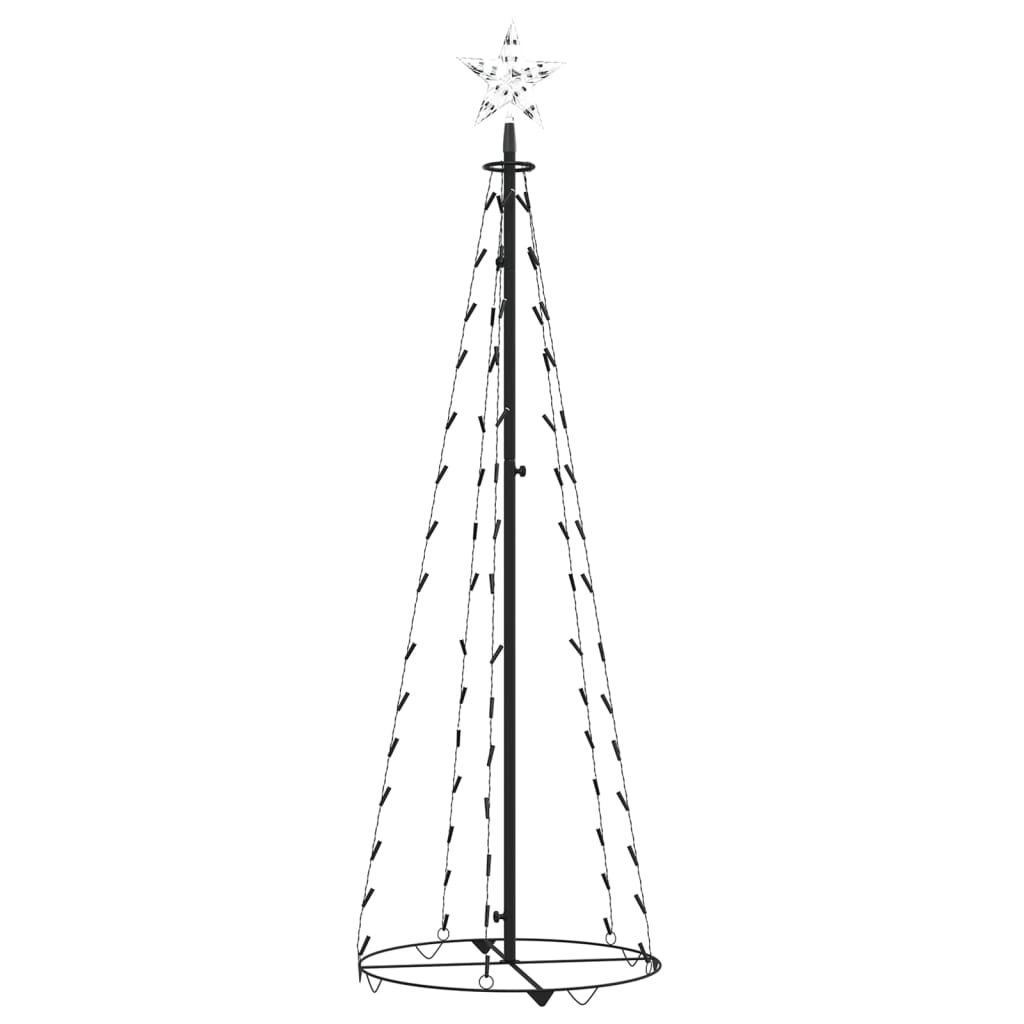 vidaXL Christmas Cone Tree Cold White 84 LEDs Decoration 50x150 cm
