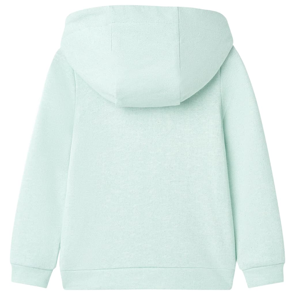 Kids' Hooded Sweatshirt with Zip Light Mint Mix 92