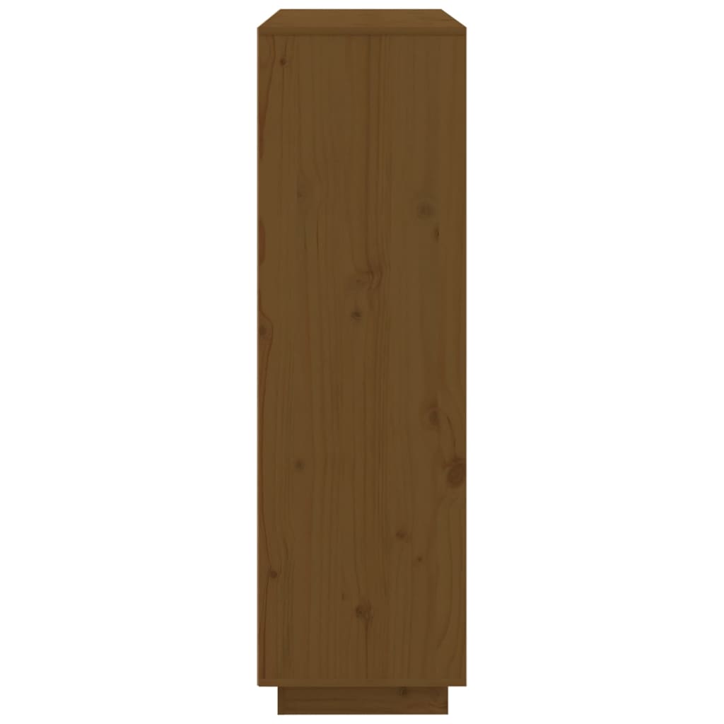 vidaXL Highboard Honey Brown 110.5x35x117 cm Solid Wood Pine