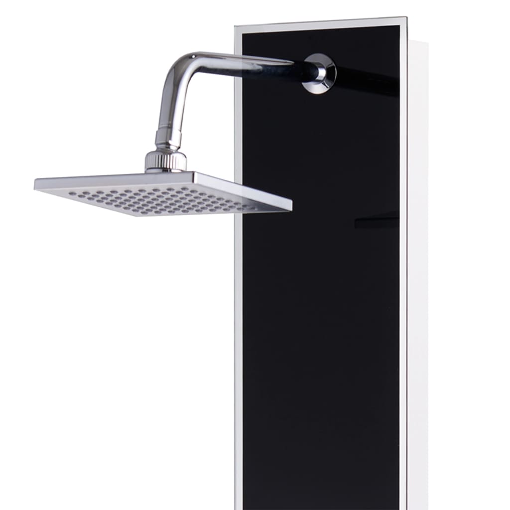 vidaXL Shower Panel Unit Glass 18x42.1x120 cm Black