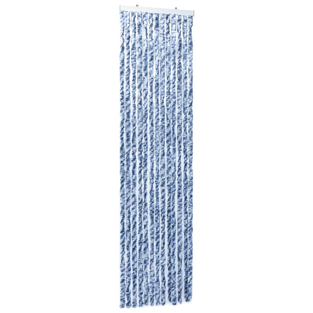 vidaXL Insect Curtain Blue and White 90x200 cm Chenille