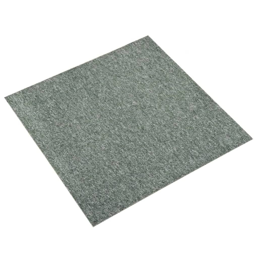 vidaXL Carpet Floor Tiles 20 pcs 5 m² 50x50 cm Green