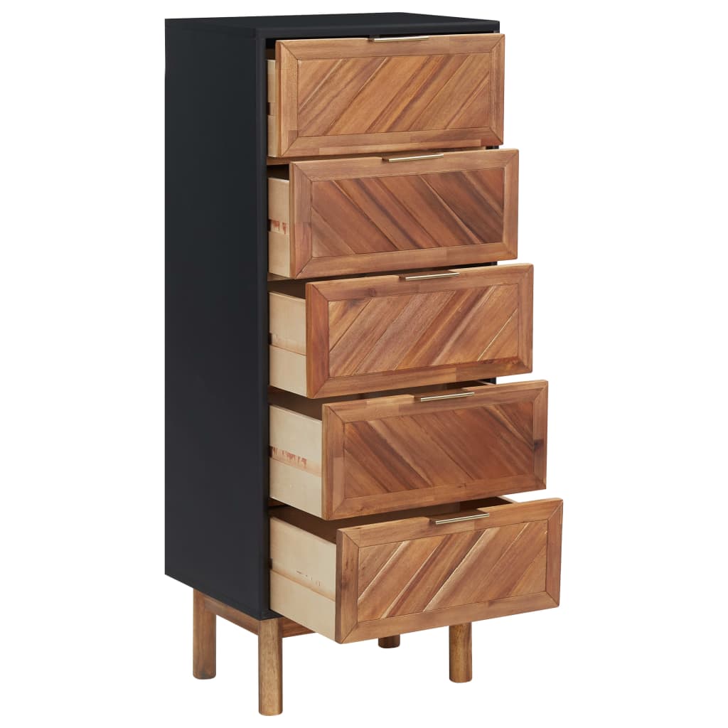 vidaXL Sideboard 45x32x115 cm Solid Acacia Wood and MDF