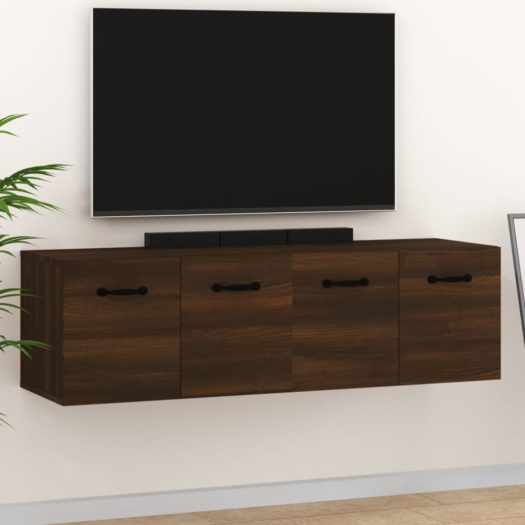 vidaXL Wall Cabinets 2 pcs Brown Oak 80x35x36.5 cm Engineered Wood