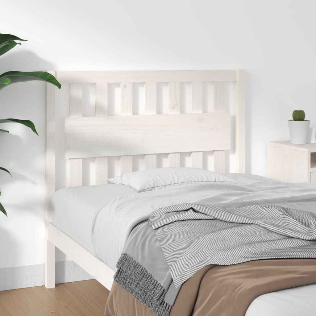 vidaXL Bed Headboard White 105.5x4x100 cm Solid Wood Pine