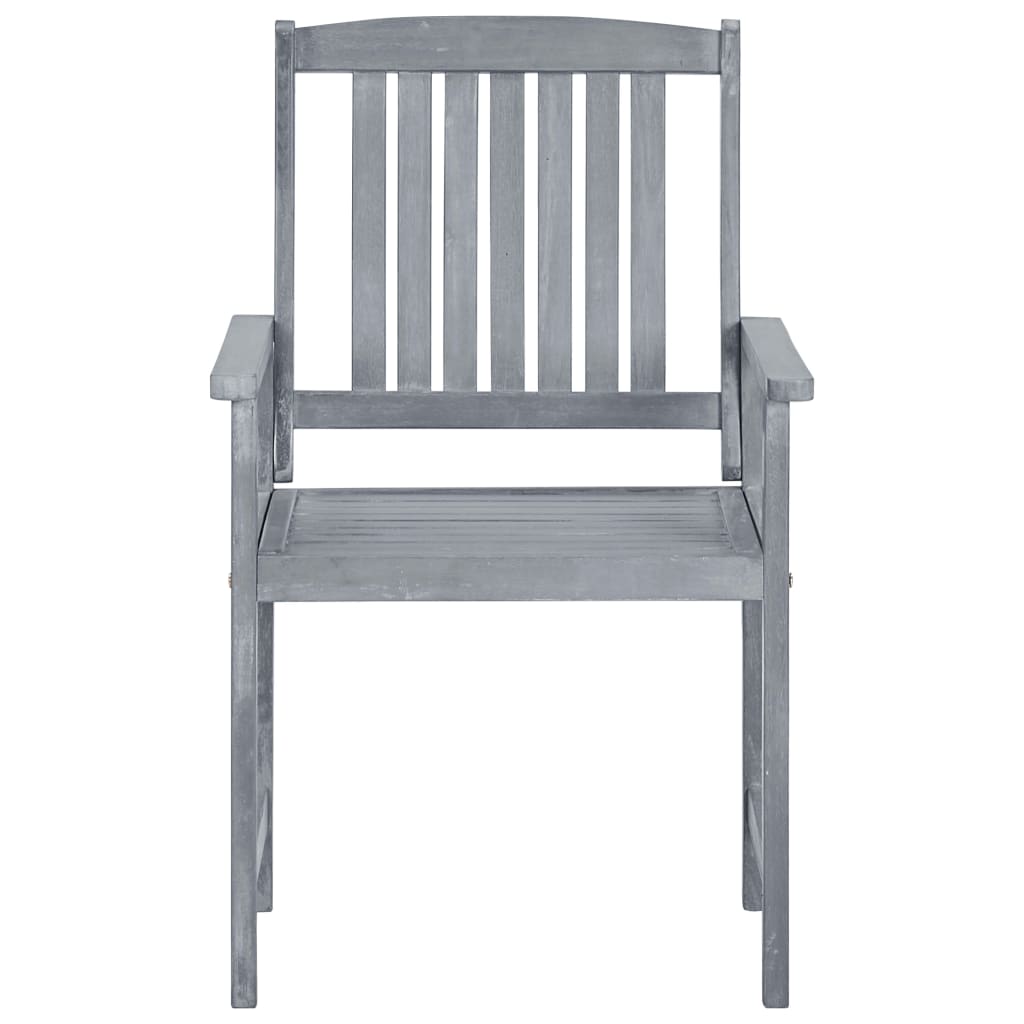 vidaXL Garden Chairs 6 pcs Solid Acacia Wood Grey