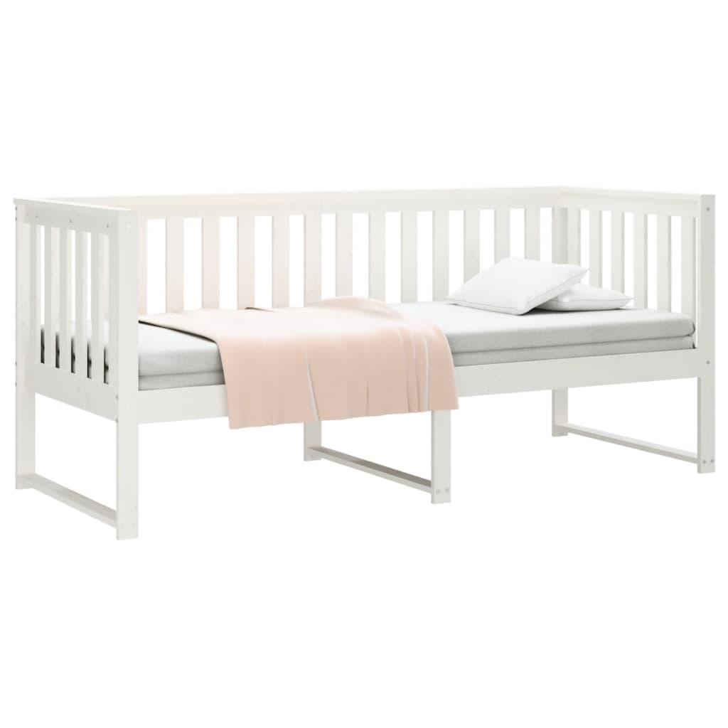 vidaXL Day Bed White 75x190 cm Solid Wood Pine