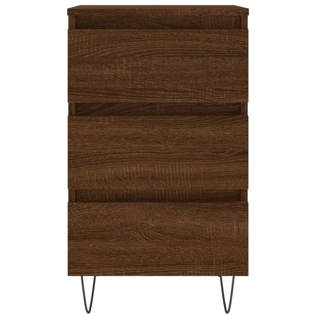 vidaXL Bedside Cabinet Brown Oak 40x35x69 cm Engineered Wood