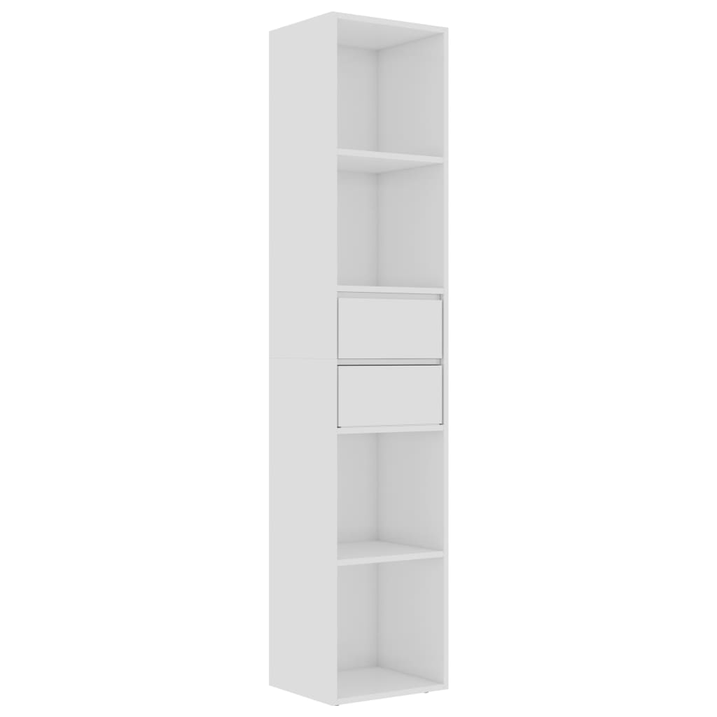 vidaXL Book Cabinet High Gloss White 36x30x171 cm Engineered Wood
