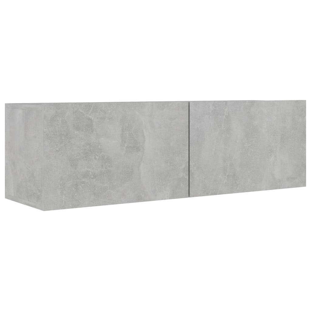 vidaXL Wall-mounted TV Cabinet Concrete Grey Engineered Wood