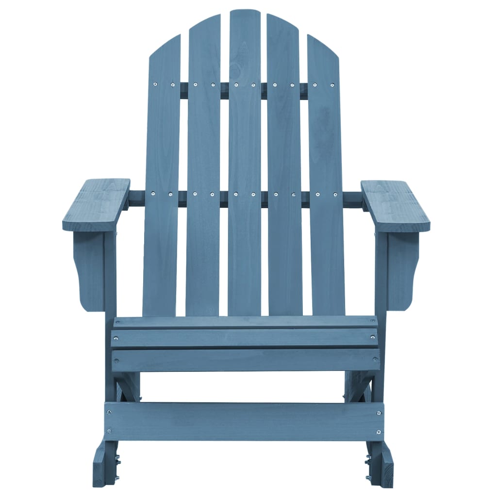 vidaXL Garden Adirondack Rocking Chair Solid Fir Wood Blue