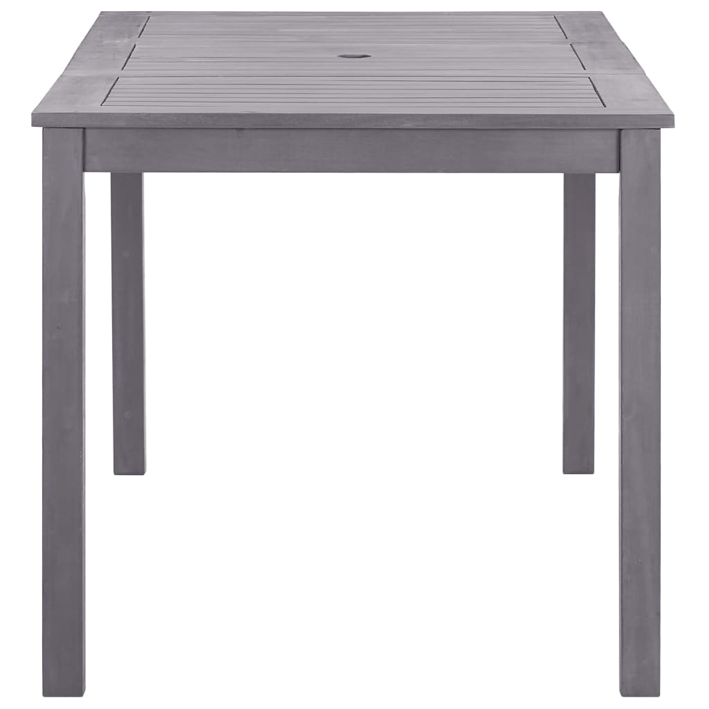 vidaXL Garden Table Grey Wash 140x80x74 cm Solid Acacia Wood