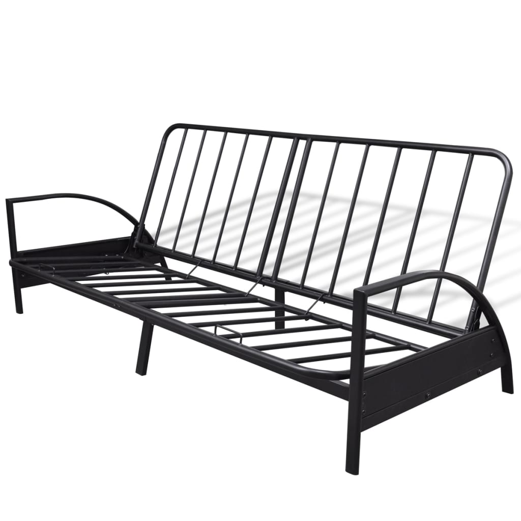 vidaXL Sofa Bed Foldable Metal Black