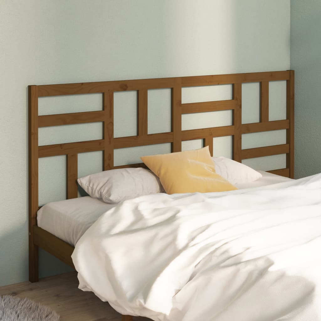 vidaXL Bed Headboard Honey Brown 206x4x104 cm Solid Wood Pine