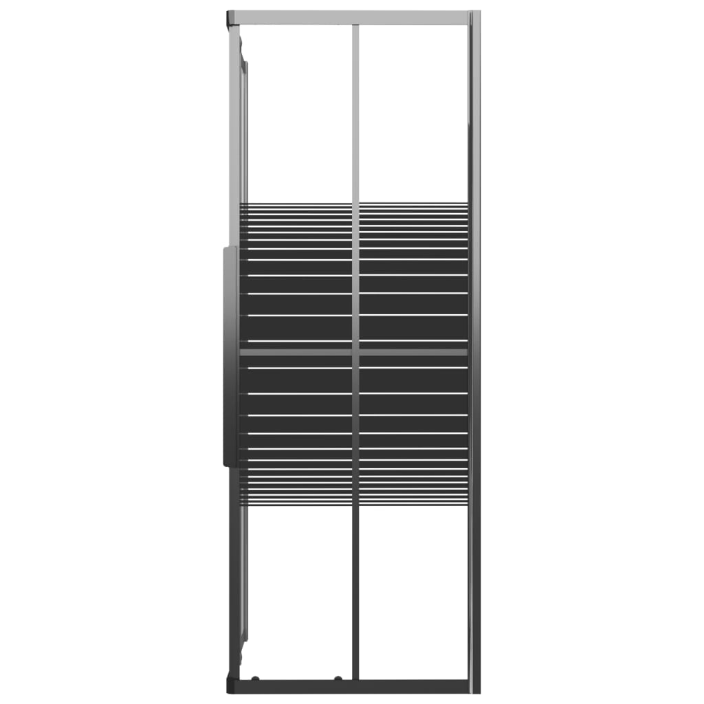 vidaXL Stripe Shower Cabin ESG 90x70x180 cm Black