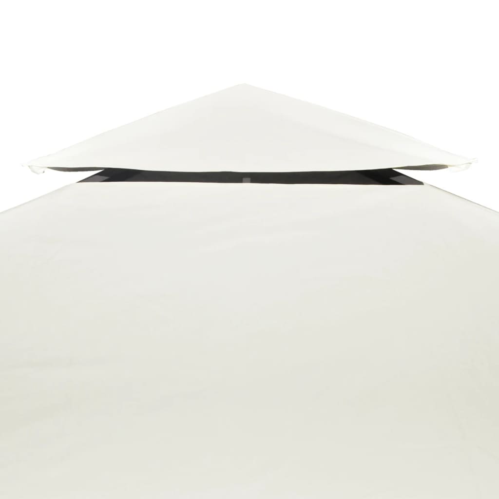 vidaXL Gazebo Cover Canopy Replacement 310 g / m² Cream White 3 x 3 m