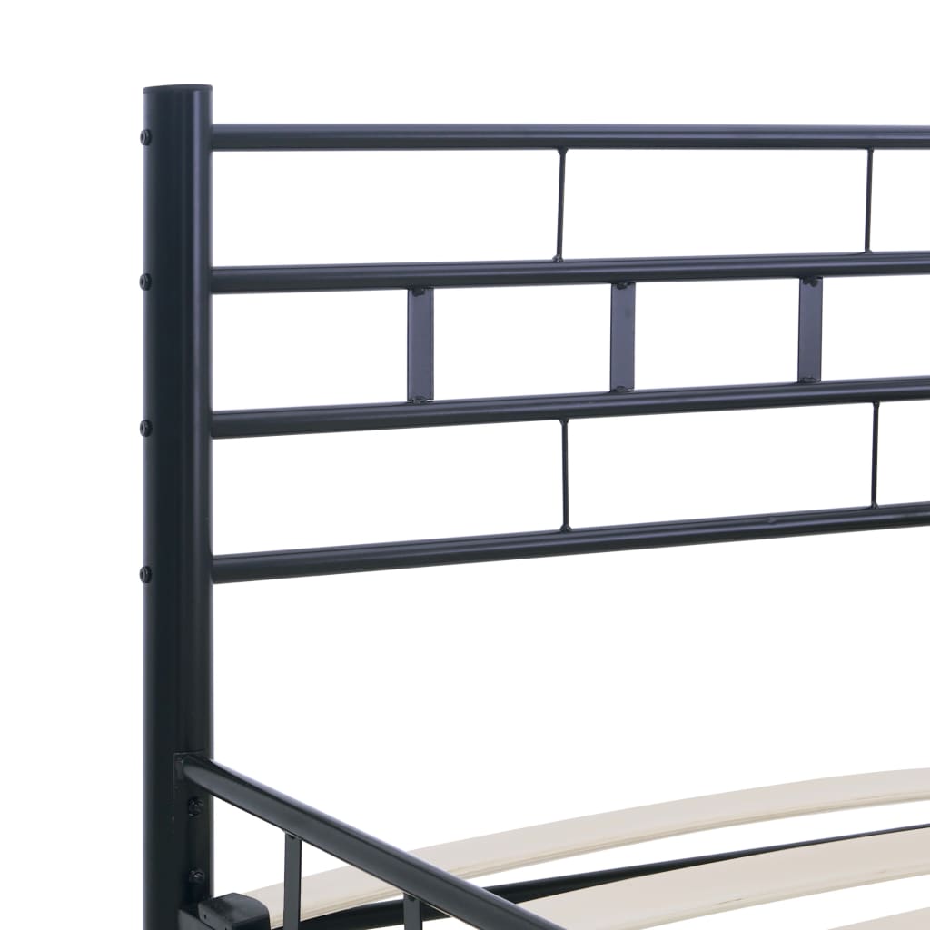 vidaXL Bed Frame Black Steel 180x200 cm Super King