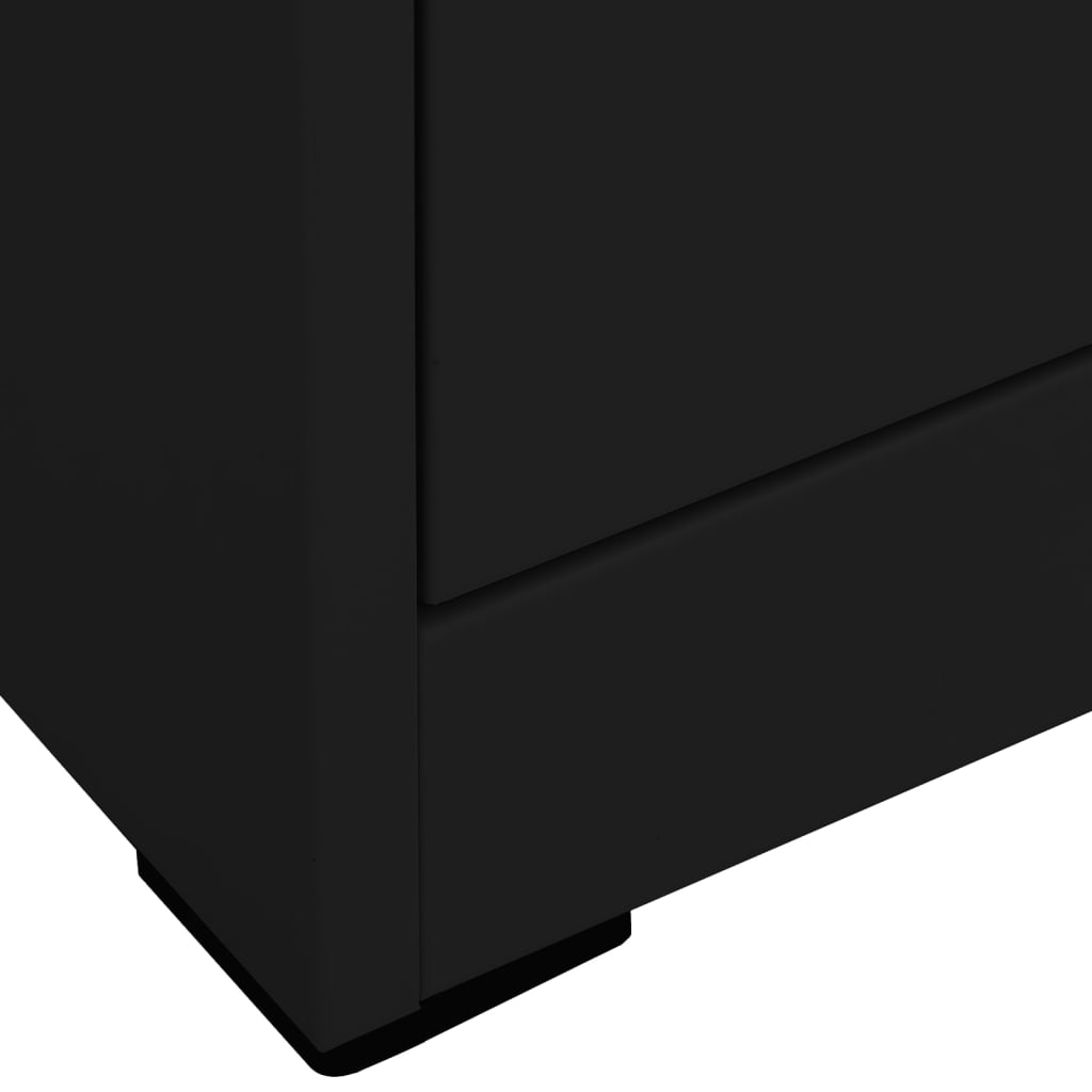 vidaXL Filing Cabinet Black 90x46x164 cm Steel