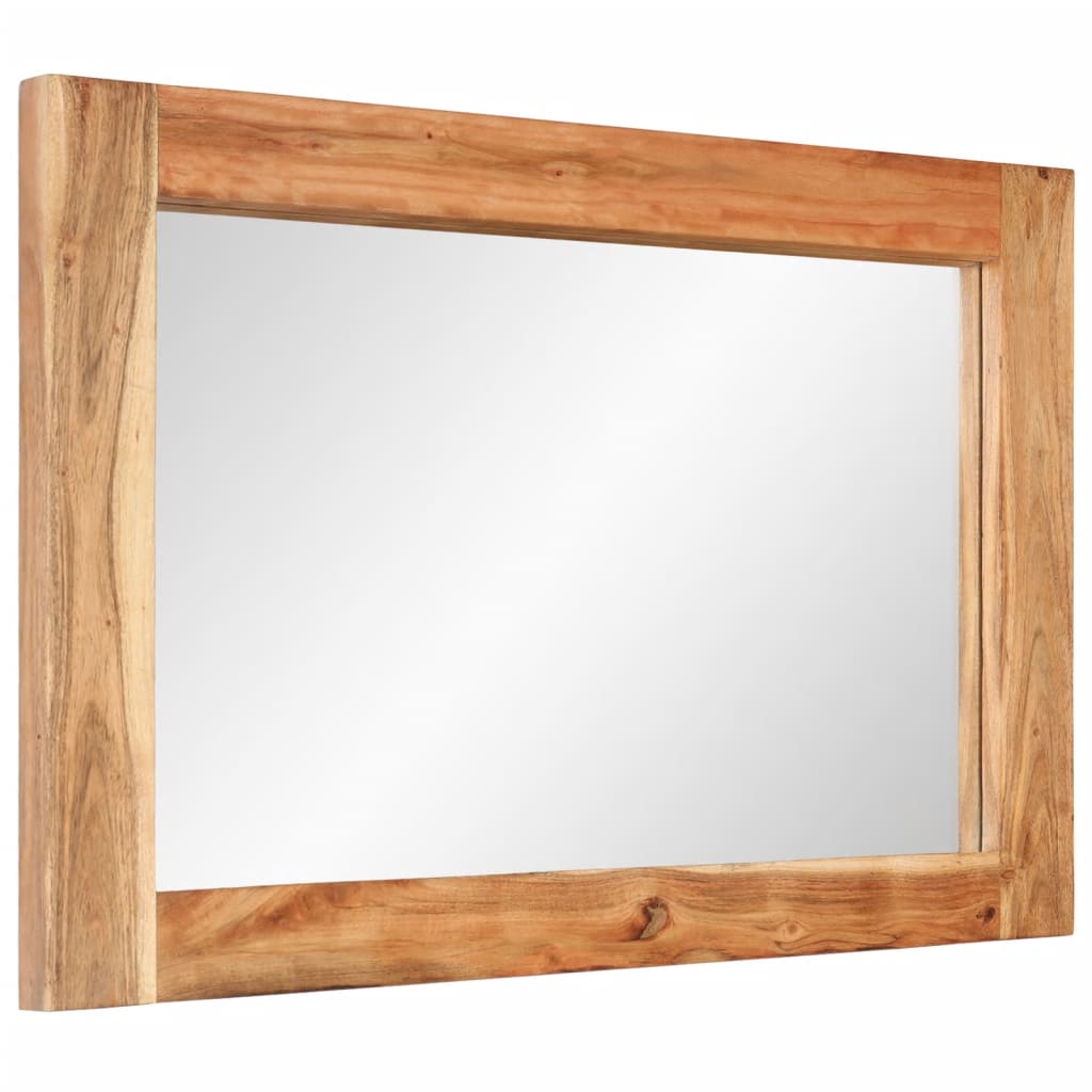 vidaXL Mirror 70x50 cm Solid Wood Acacia and Glass