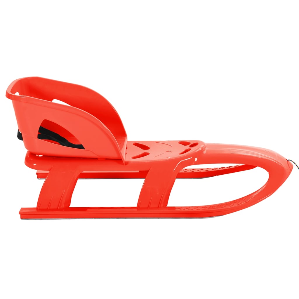 vidaXL Sledge with Seat Red 102.5x40x23 cm Polypropylene