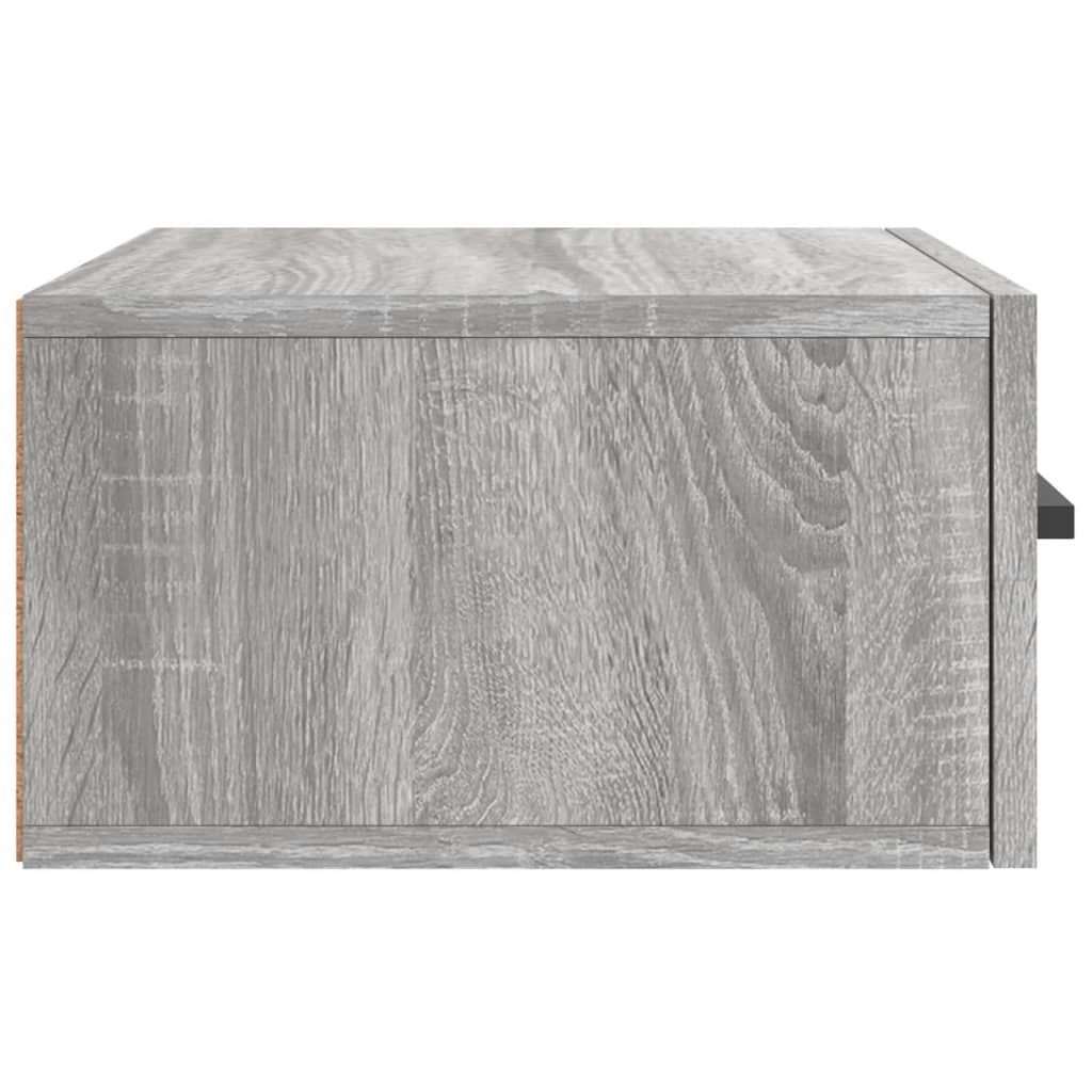vidaXL Wall-mounted Bedside Cabinet Grey Sonoma 35x35x20 cm