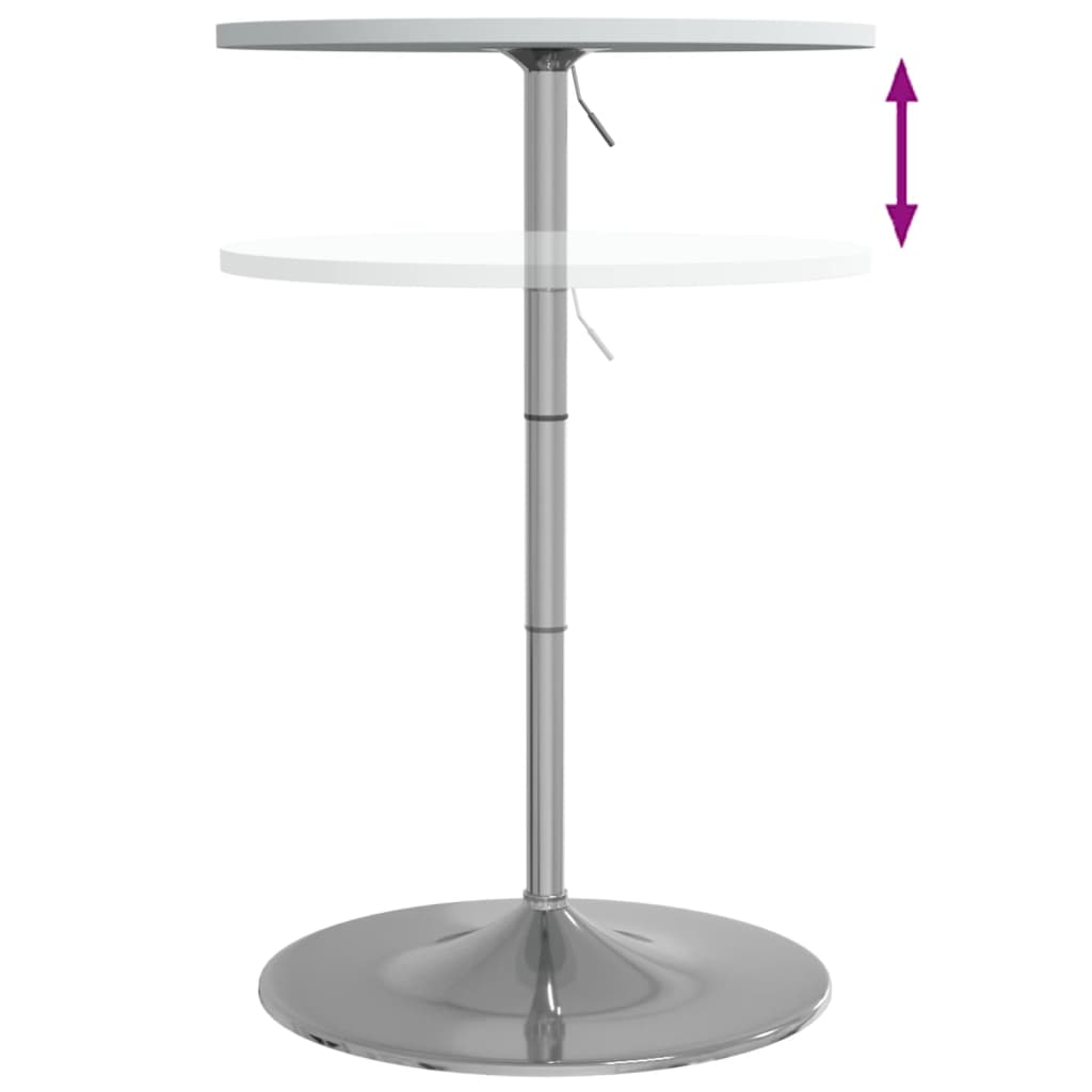 vidaXL Bar Table White 60x60x90 cm Engineered Wood and Chromed Steel