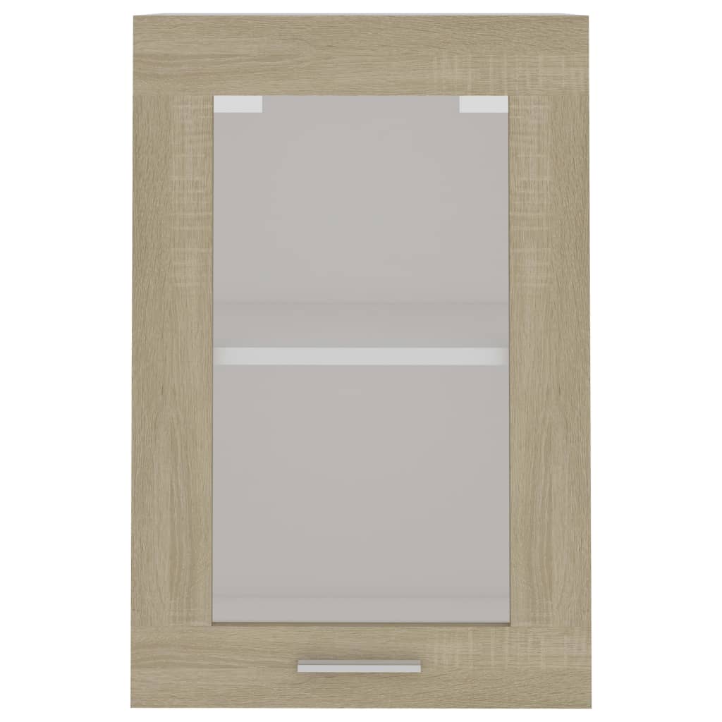 vidaXL Hanging Glass Cabinet Sonoma Oak 40x31x60 cm Engineered Wood