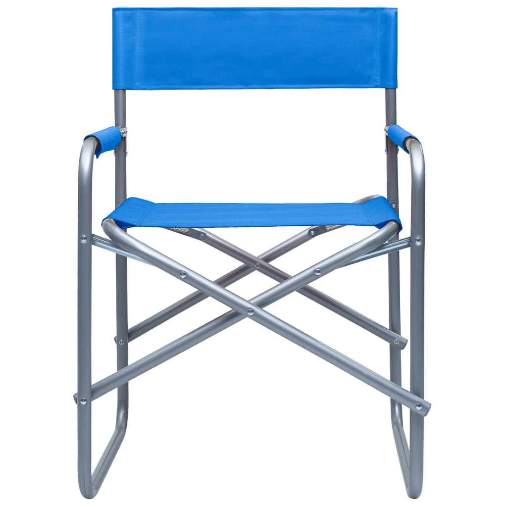 vidaXL Director's Chairs 2 pcs Steel Blue