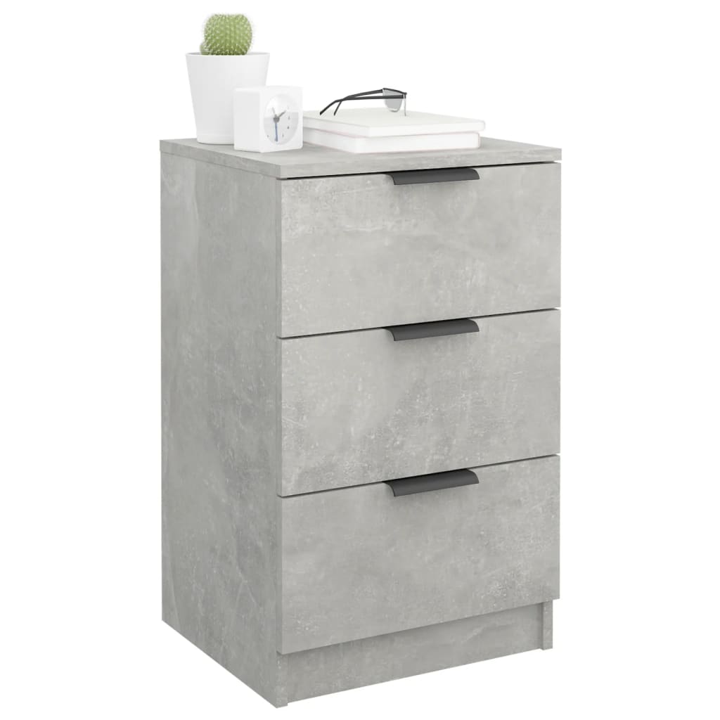 vidaXL Bedside Cabinet Concrete Grey 40x36x65 cm