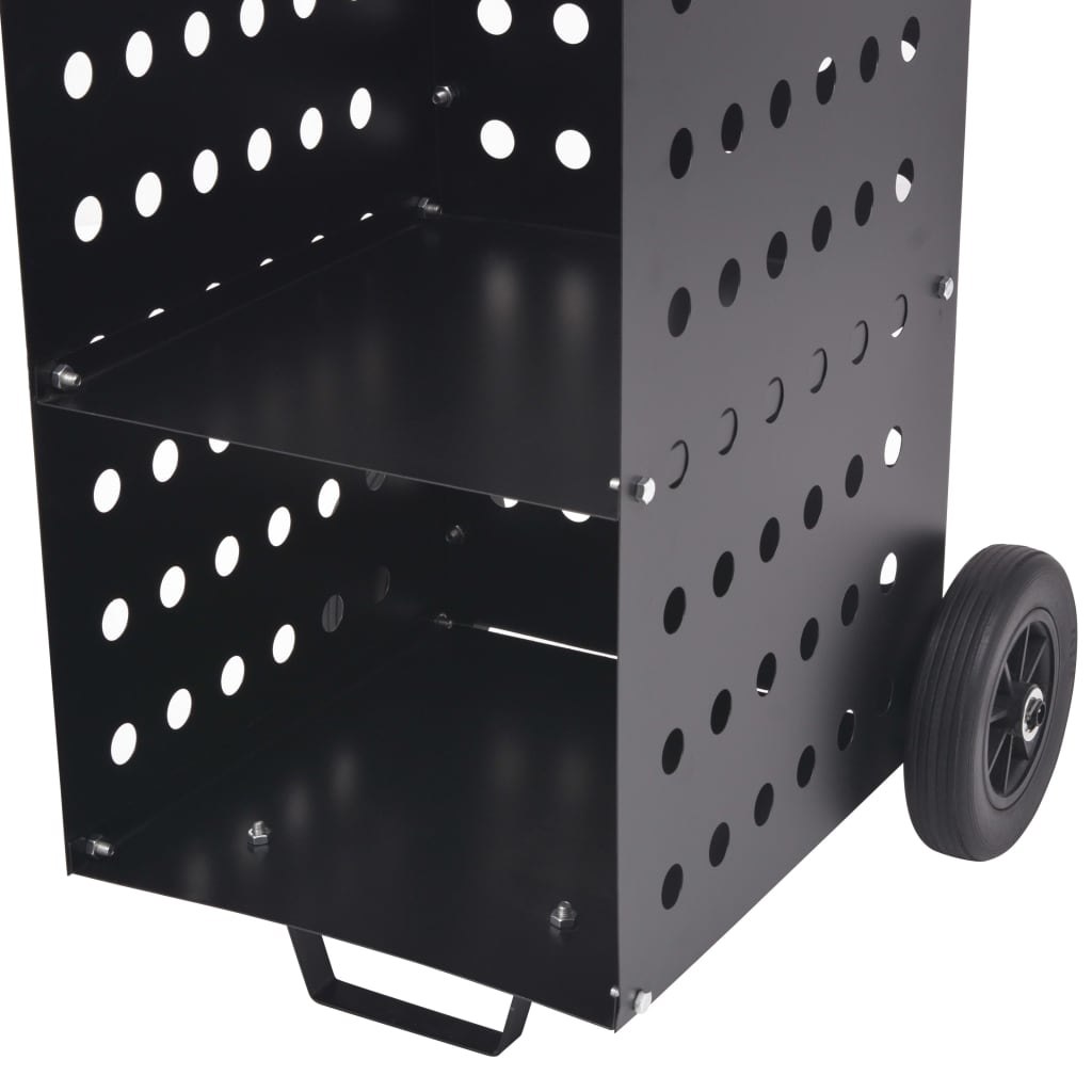 vidaXL Firewood Cart with Plastic Wheels 36x42x105 cm