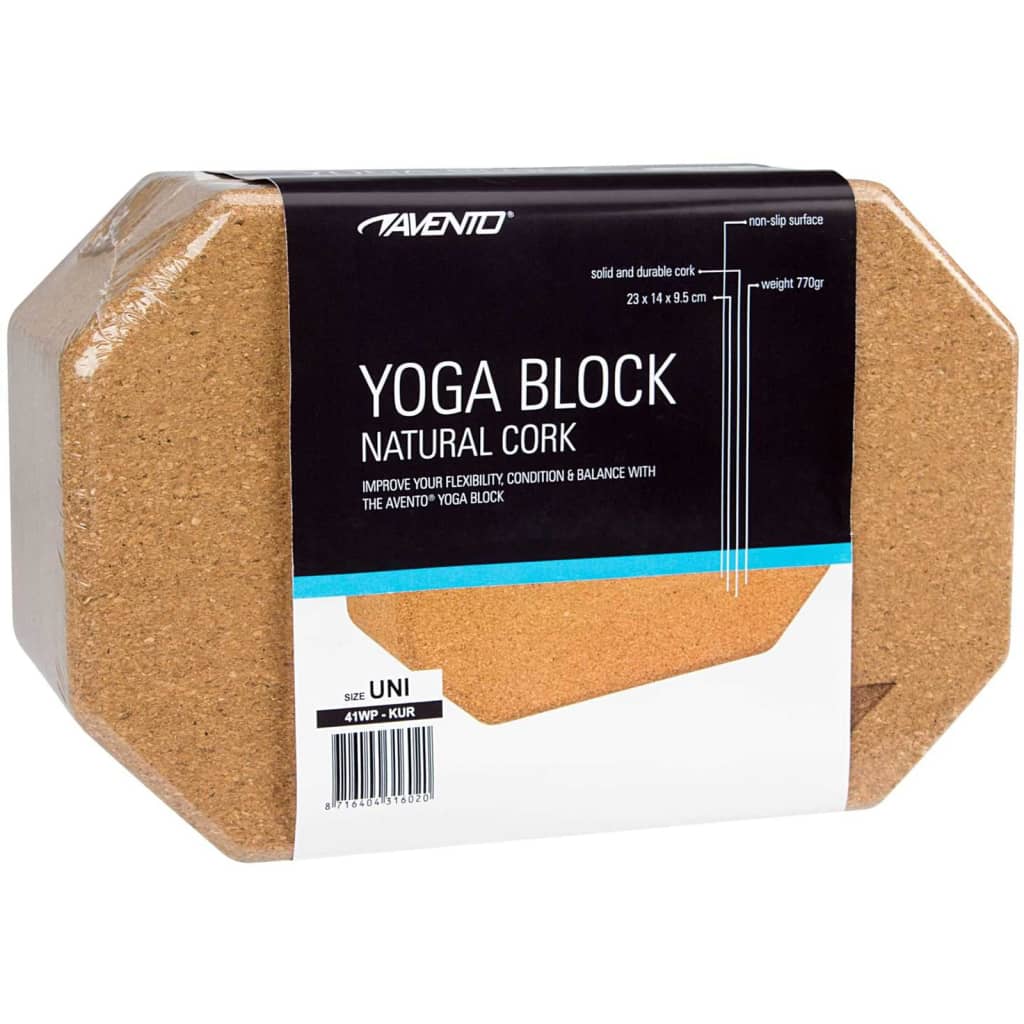 Avento Yoga Block Cork 41WP-KUR-Uni
