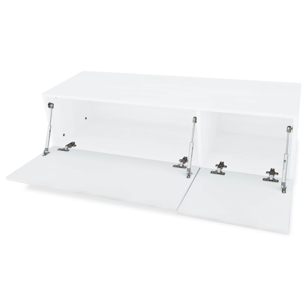 vidaXL TV Cabinet Engineered Wood 120x40x34 cm High Gloss White